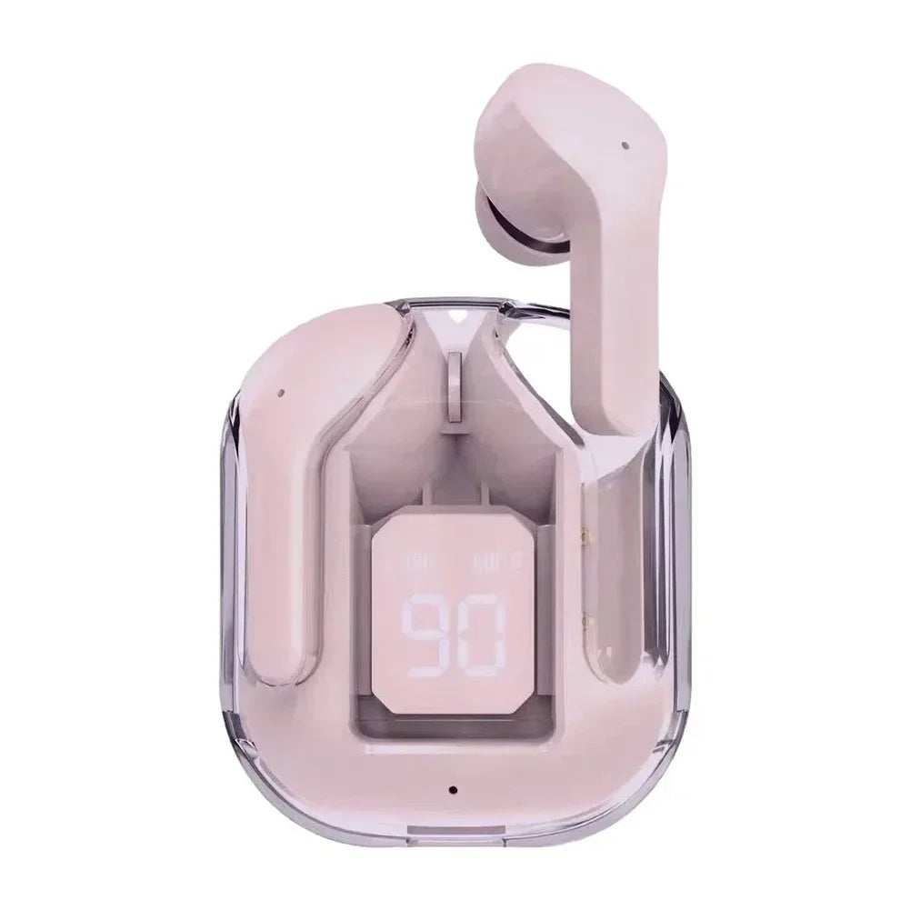 T2 Tws Wireless Bluetooth Headset Bluetooth Earbuds Transparent ENC Power Digital Display Stereo Sound Earphones for Smartphones