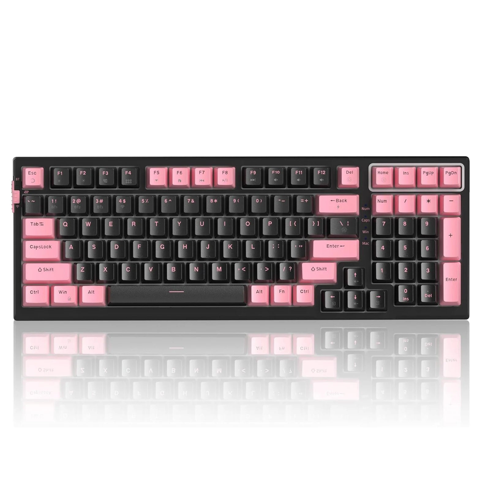 MageGee SKY98 Wireless Gasket Mechanical Gaming Keyboard, 96% Hot Swappable RGB 5-Layer Sound Padding, BT2.4GUSB-C, NKRO