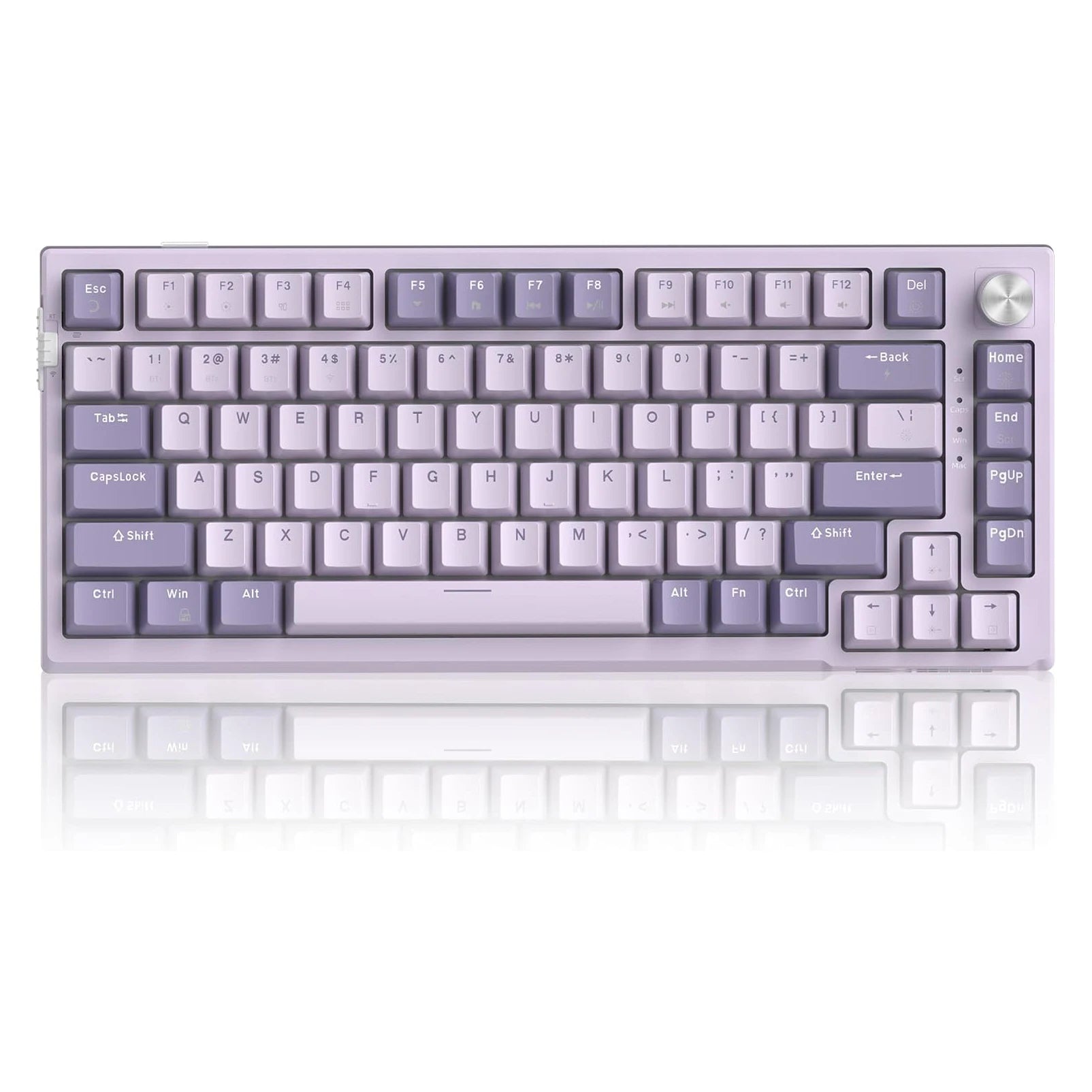 MageGee SKY81 75% Wireless Gasket Mechanical Gaming Keyboard, Hot Swappable RGB w5-Layer Padding, BT2.4GUSB-C, Knob Control