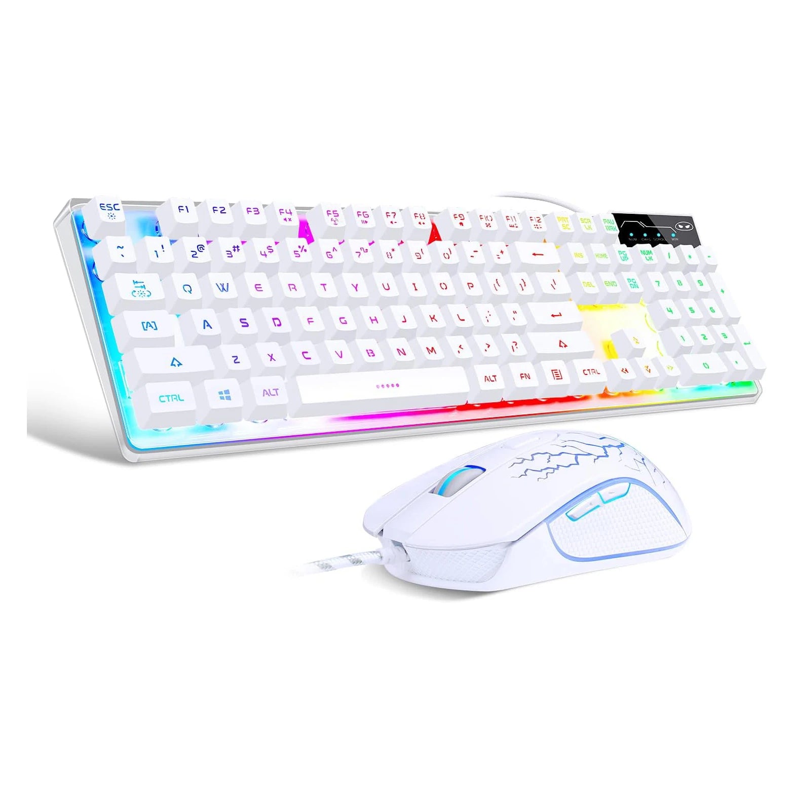 MageGee Gaming Keyboard Mouse Combo, K1 RGB LED Backlit Wired Keyboard with 104 Key Computer PC Gaming Keyboard for PCLaptop