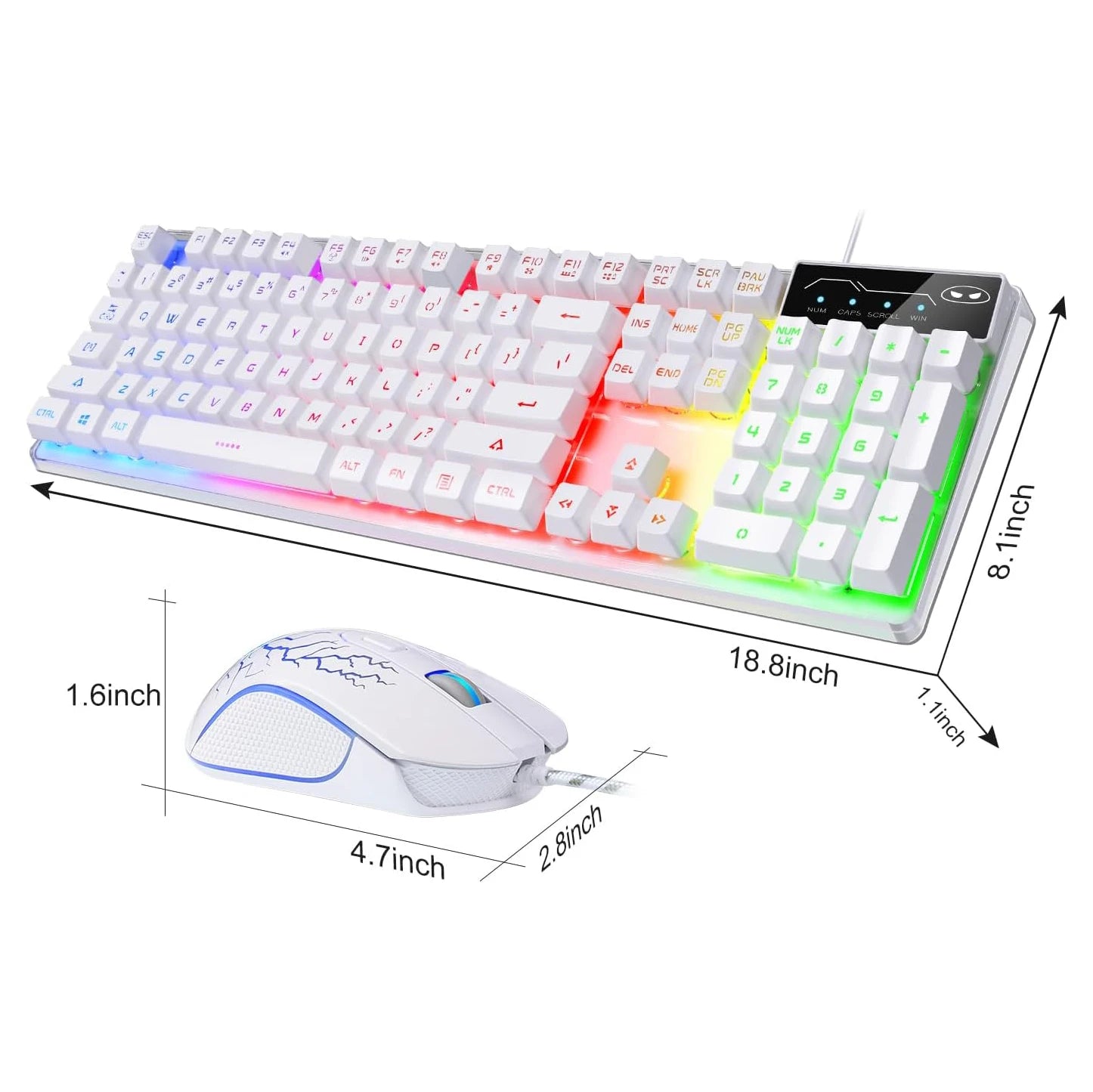 MageGee Gaming Keyboard Mouse Combo, K1 RGB LED Backlit Wired Keyboard with 104 Key Computer PC Gaming Keyboard for PCLaptop