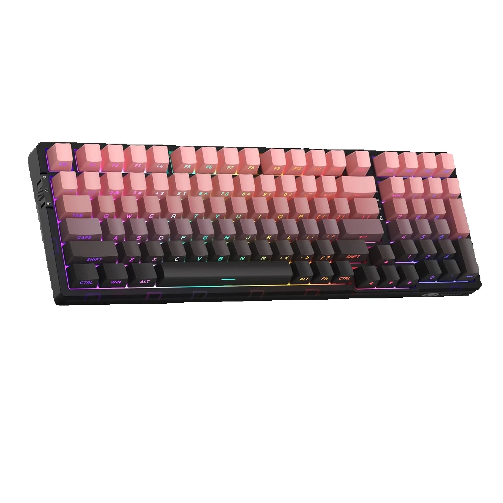 MageGee LIGHT100 Wireless Creamy Keyboard, Gasket Structure Hot Swappable, Tri-Mode 2.4GUSB-CBT5.0 RGB Backlit Mechanical Gami