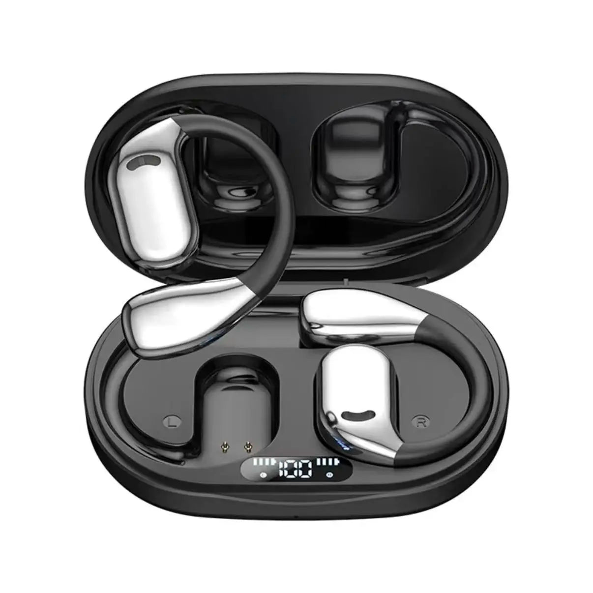 Hi-Res Certified M75 Wireless Earbuds, Bluetooth 5.49 Open Ear Earhooks with Immersive Sound, Low Latency Touch Control Headset